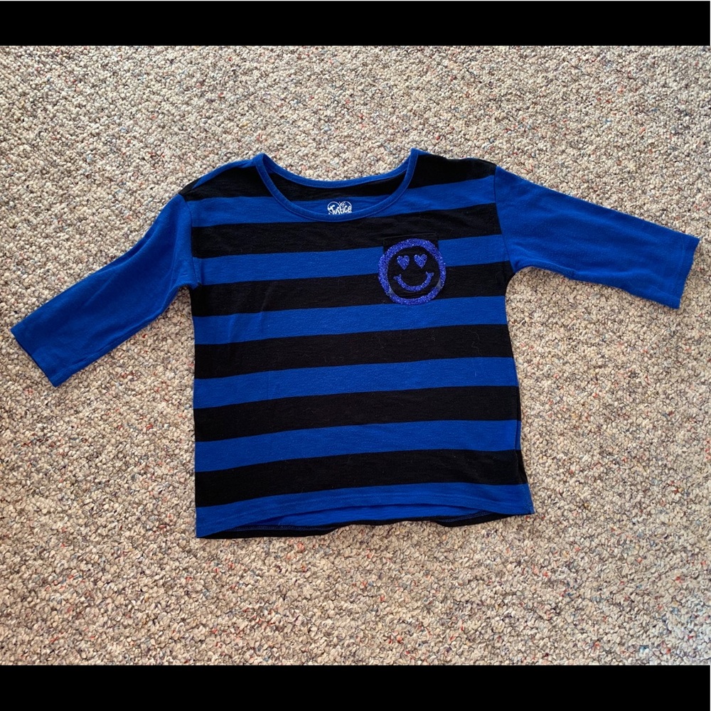 Girls Justice 3/4 length sleeve shirt